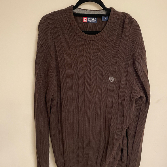 Men’s Chaps Brown Sweater Size L - Picture 3 of 4